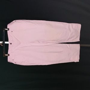 Villager Women's Pink Cropped Stretched Denim Jeans Size 16